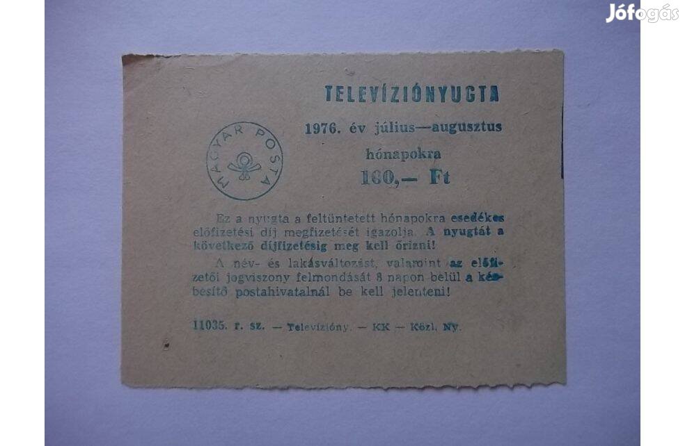 Magyar Posta televíziónyugta 1976. retro