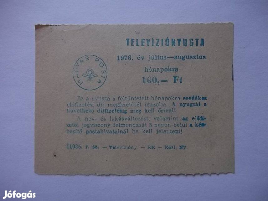 Magyar Posta televíziónyugta 1976. retro