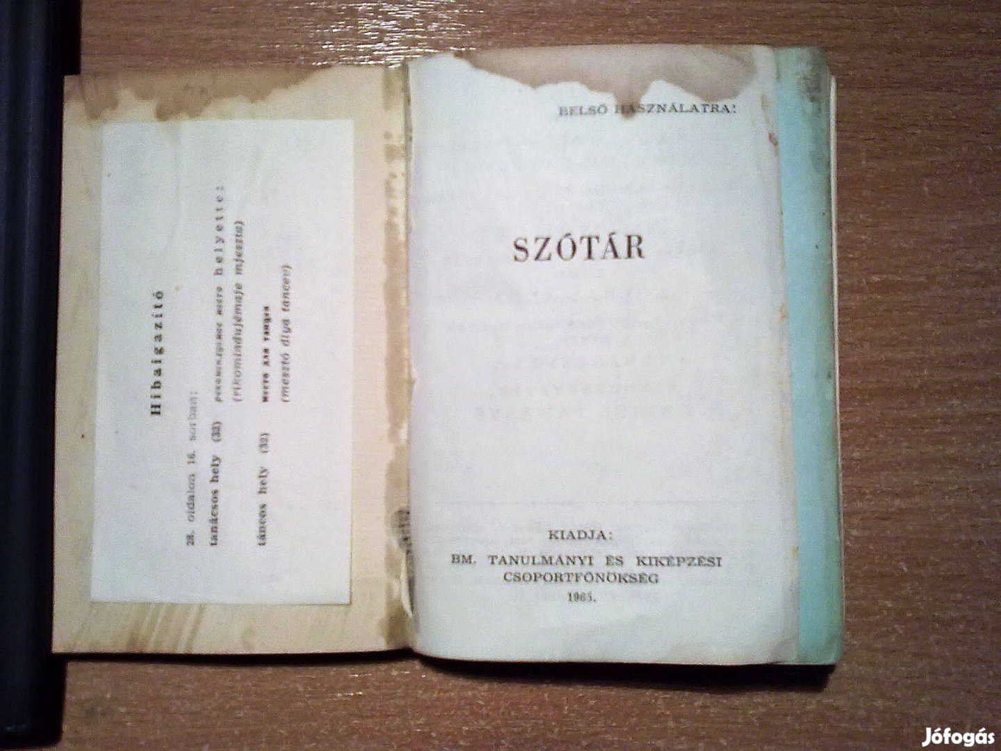 Magyar - Orosz - Francia - Német - Angol szótár (Belső használatra!