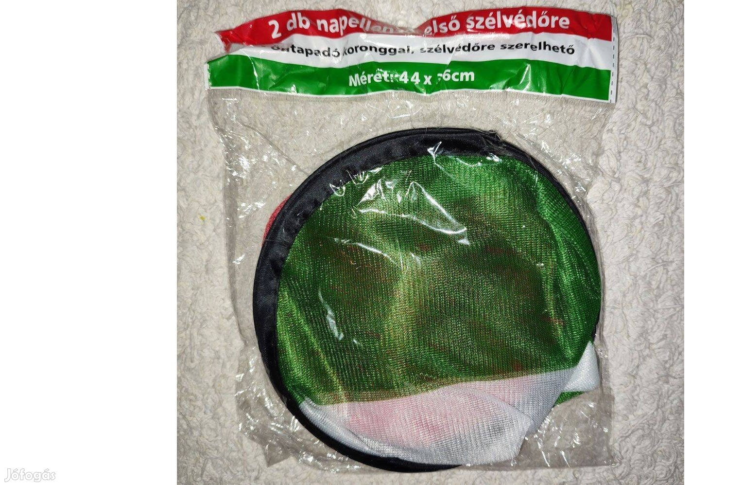 Magyar autós piros fehér zöld napellenző (2 darabos)