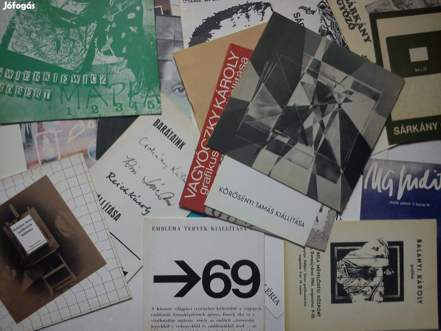 Magyar grafikusok - kiállítási katalógusok, meghívók