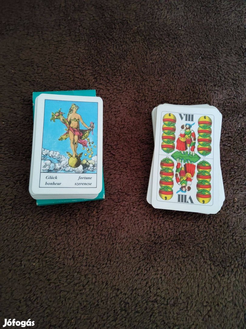 Magyar kartya, es tarot vetokartya szep allapotban