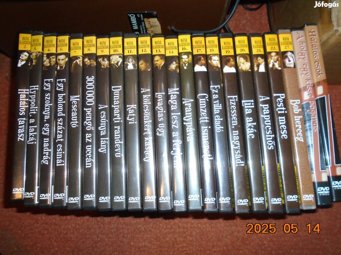 Magyar klasszikusok régi magyar filmek DVD 22 db