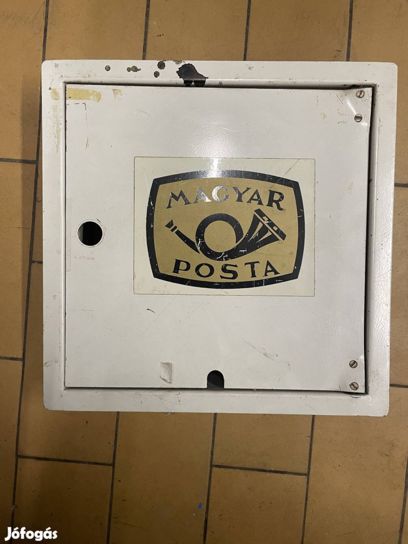 Magyar posta retro eredeti fém doboz 