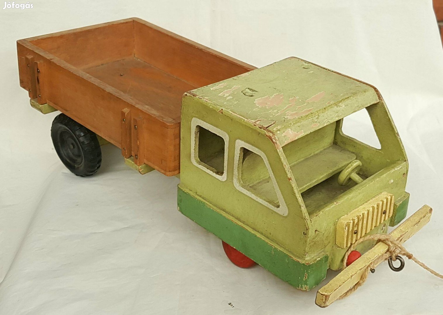 Magyar régi fa teherautó retro játék régiség