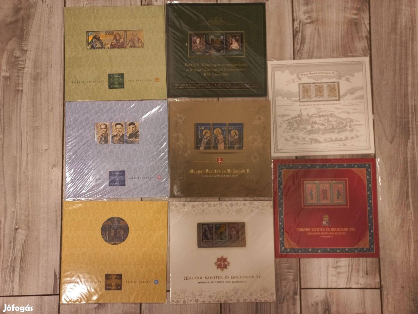 Magyar szentek és boldogok I-VIII. bélyegszett