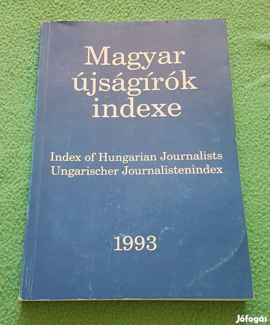 Magyar újságírók indexe könyv 1993