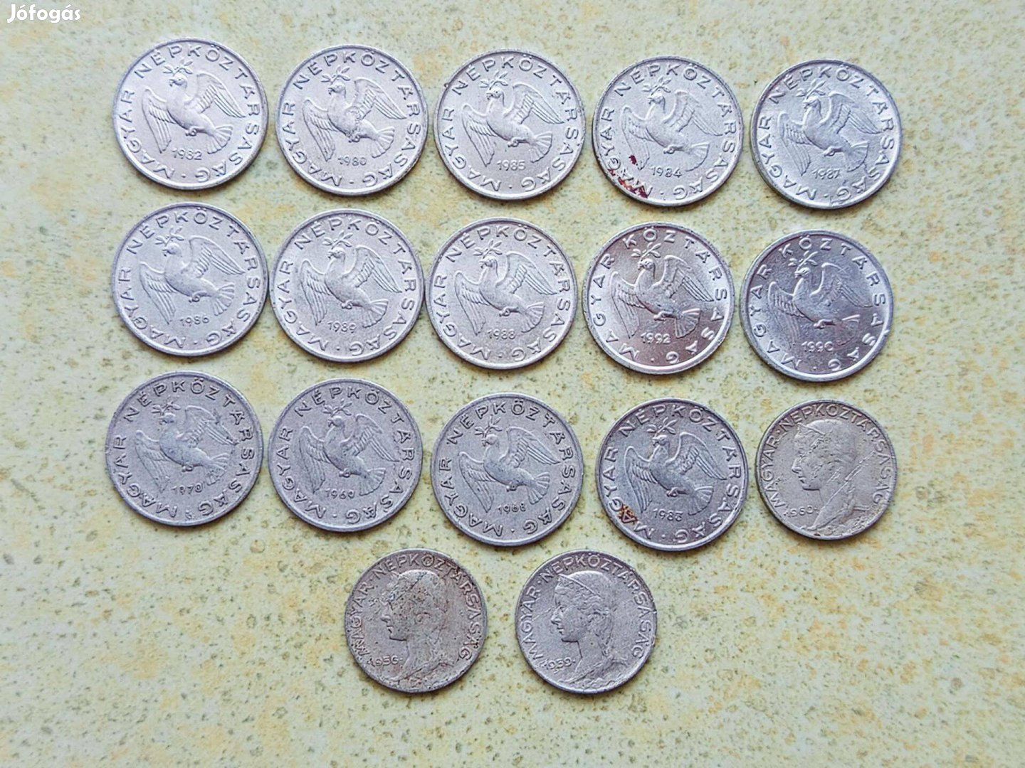 Magyarország 17 db Különböző Érme 5 10 Fillér 1956-1992