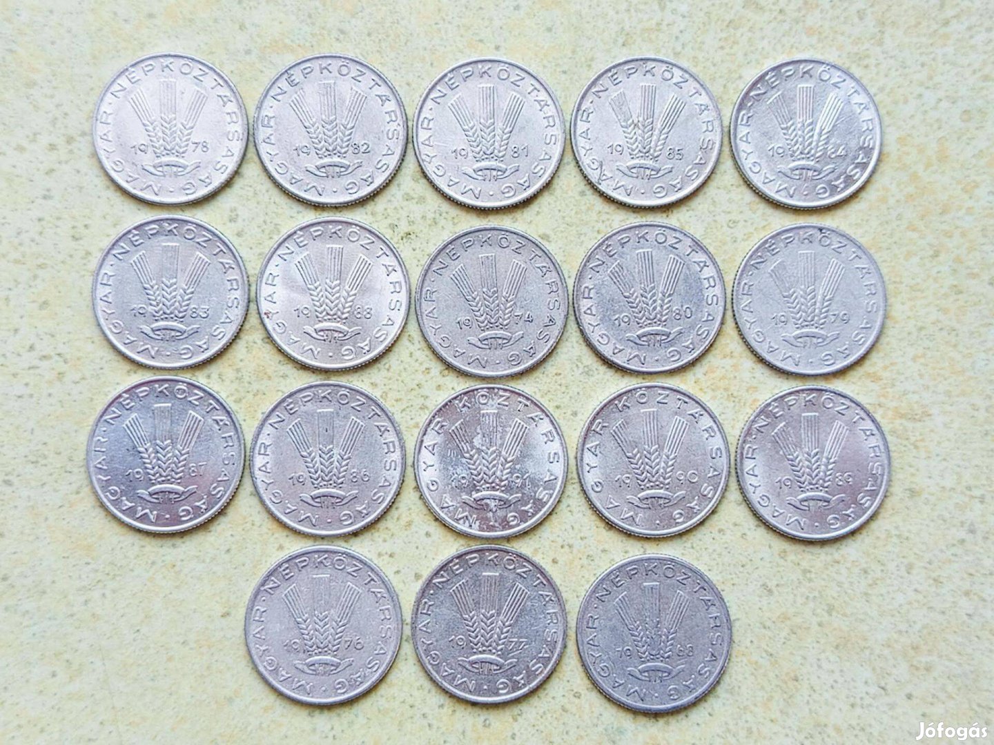 Magyarország 18 db Különböző Érme 20 Fillér 1968-1991
