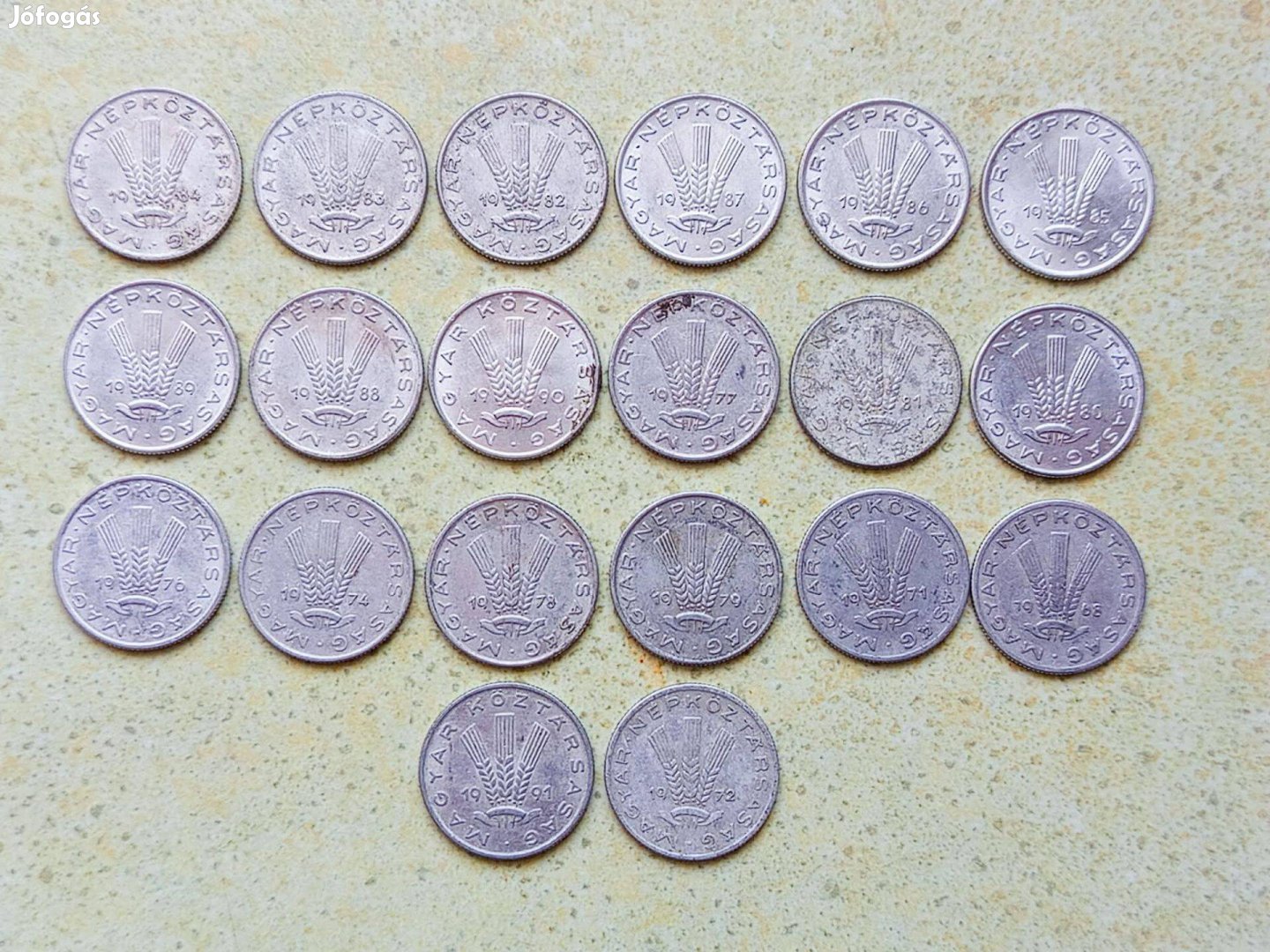Magyarország 20 db Különböző Érme 20 Fillér 1968-1991