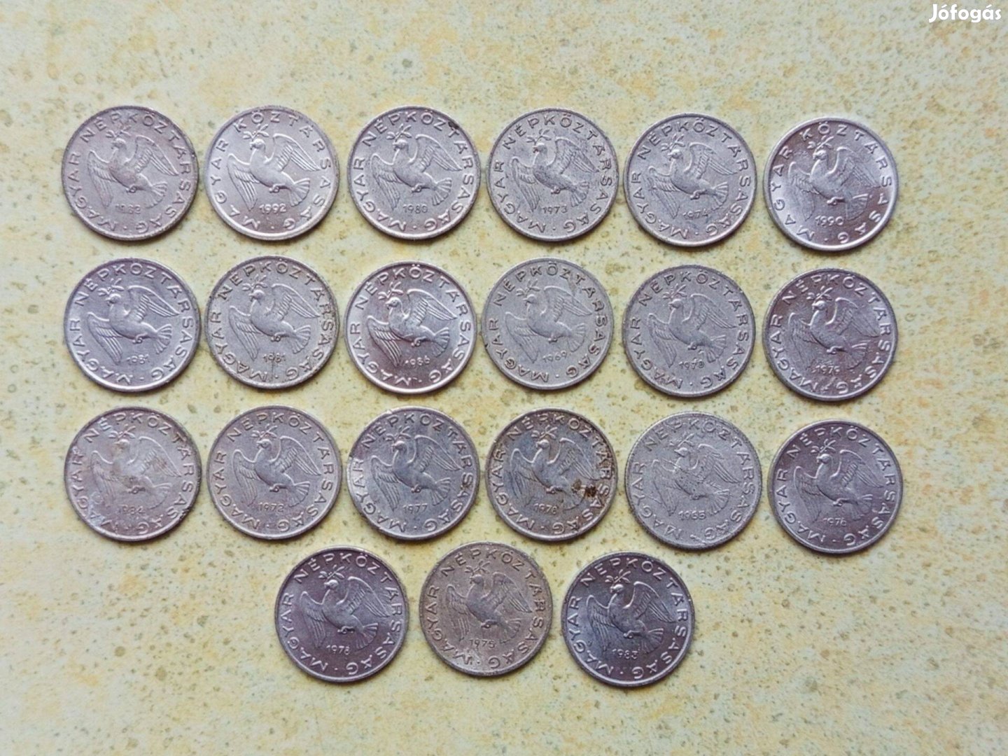 Magyarország 21 db Különböző Érme 10 Fillér 1965-1992