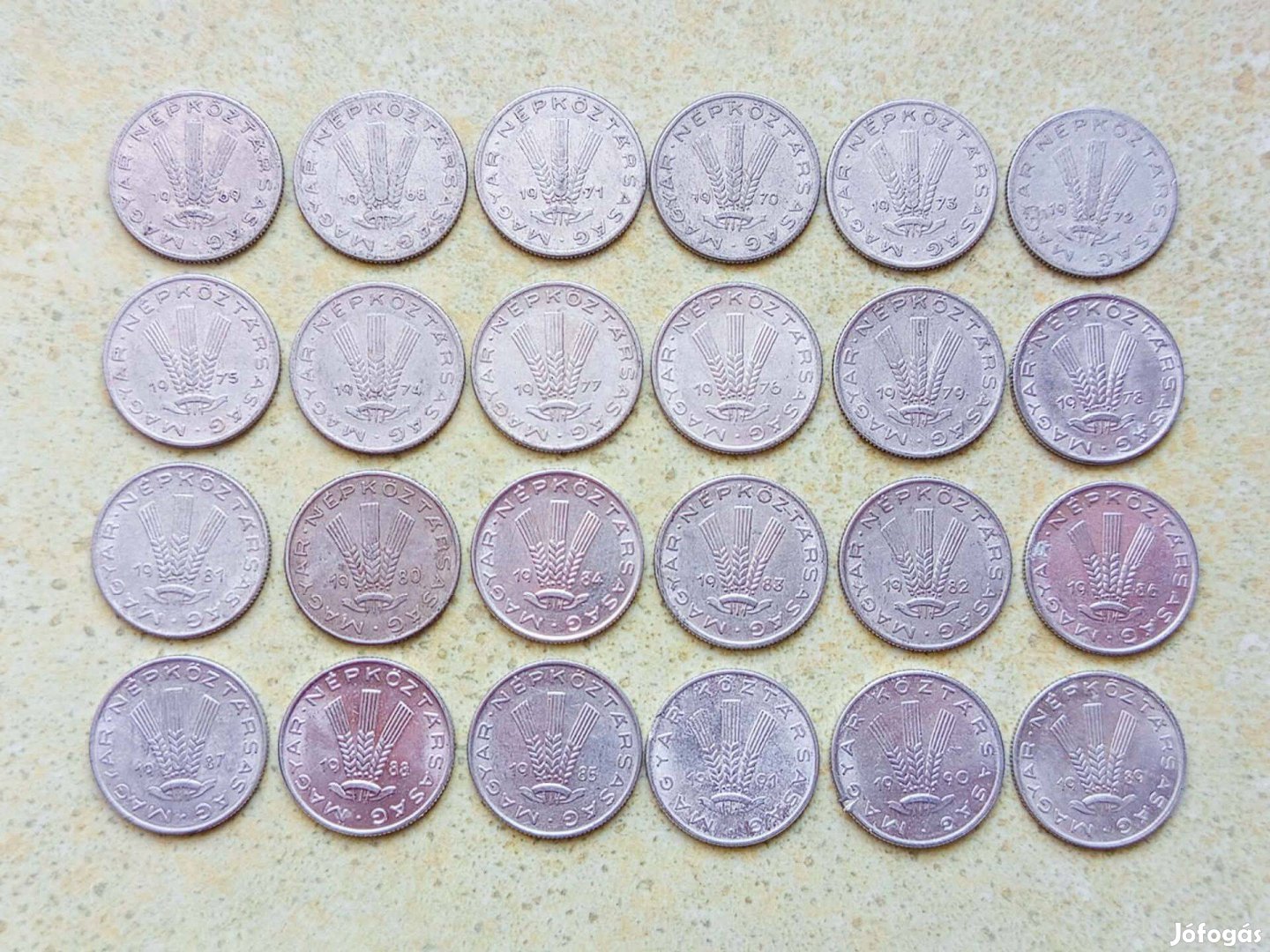 Magyarország 24 db Különböző Érme 20 Fillér 1968-1991