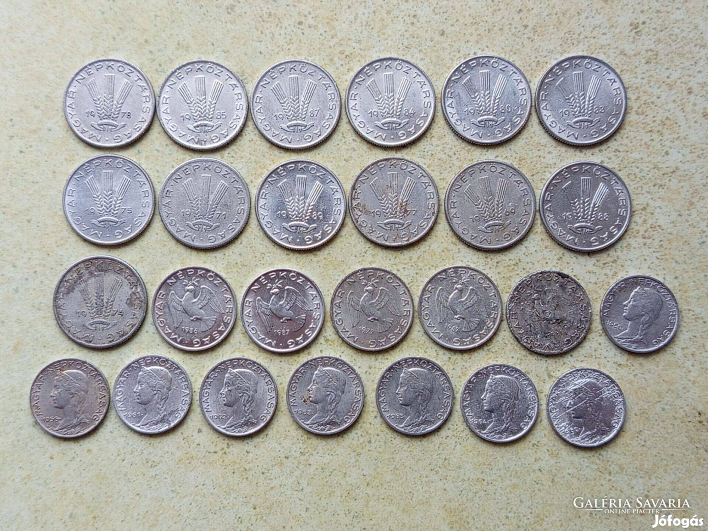 Magyarország 26 db Különböző Érme 5,10,20 Fillér 1956-1989