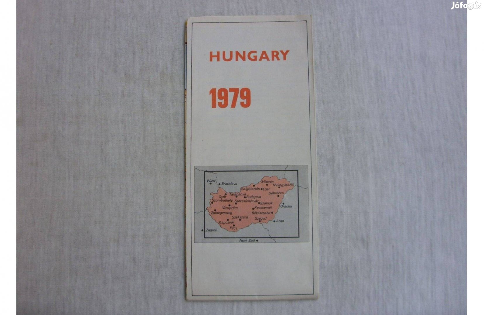 Magyarország Balaton térkép 1979, ismertető angolul