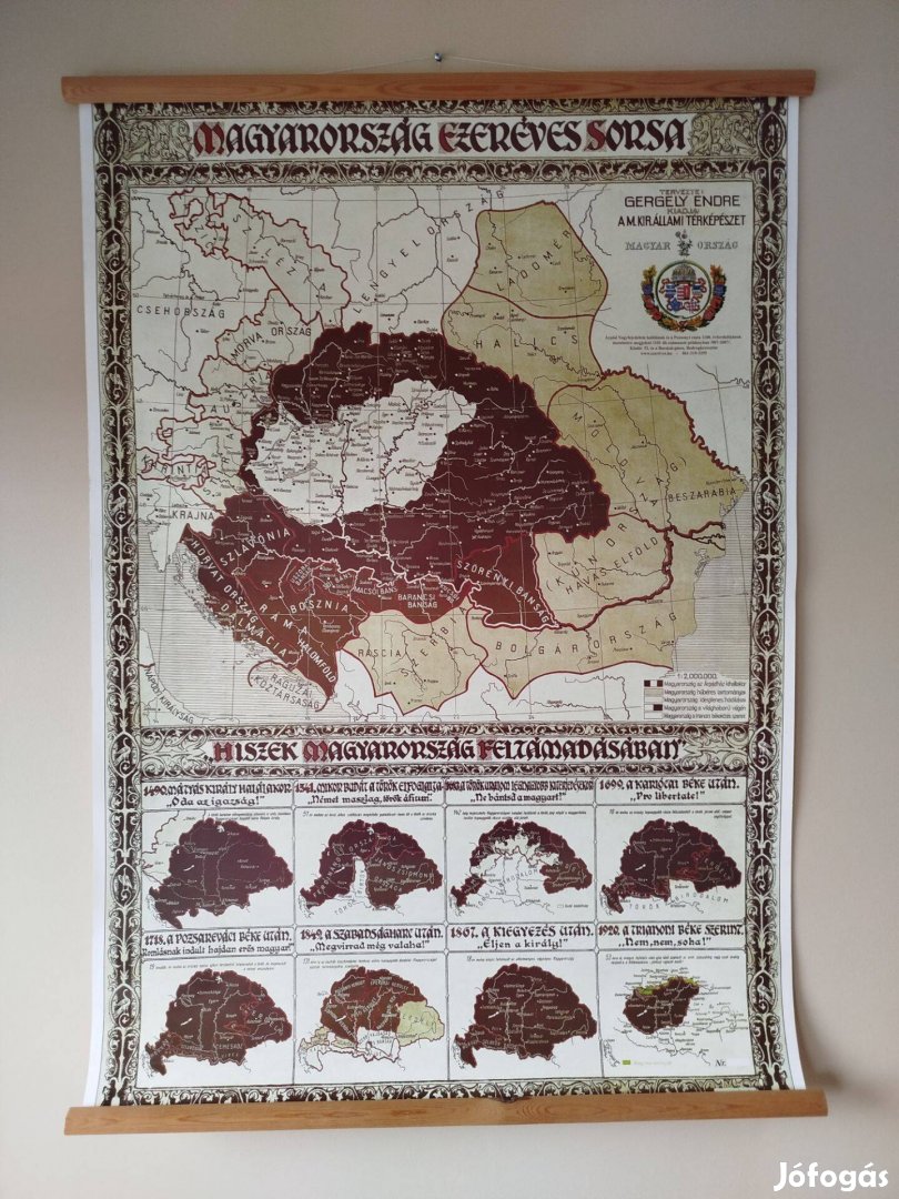 Magyarország ezeréves sorsa címet viselő térkép-plakát