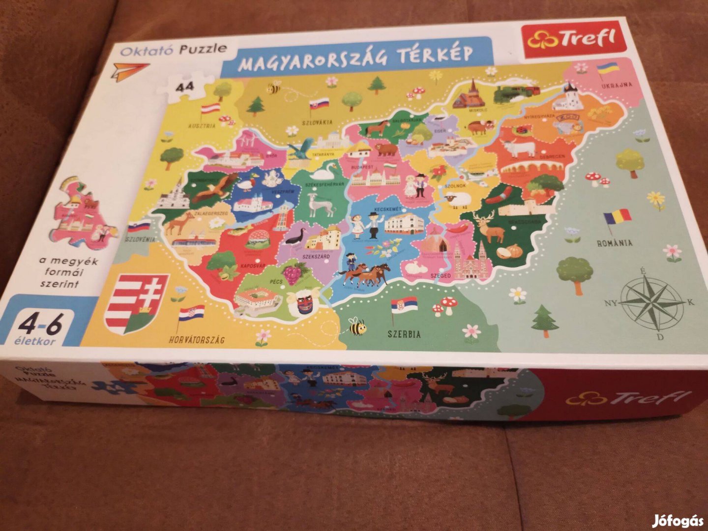 Magyarország megyetérkép puzzle 4-6 éveseknek