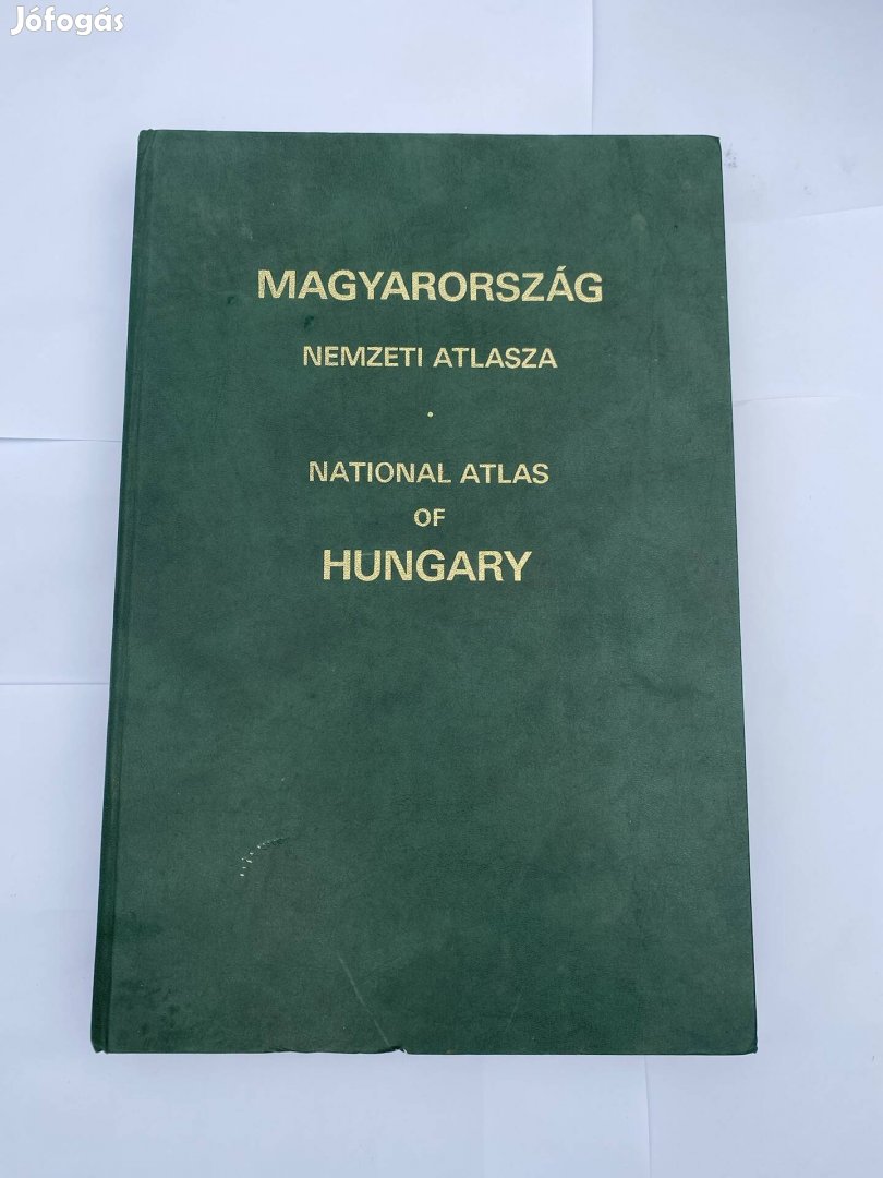 Magyarország nemzeti atlasza 1989, retro Könyv atlasz térkép lexikon 