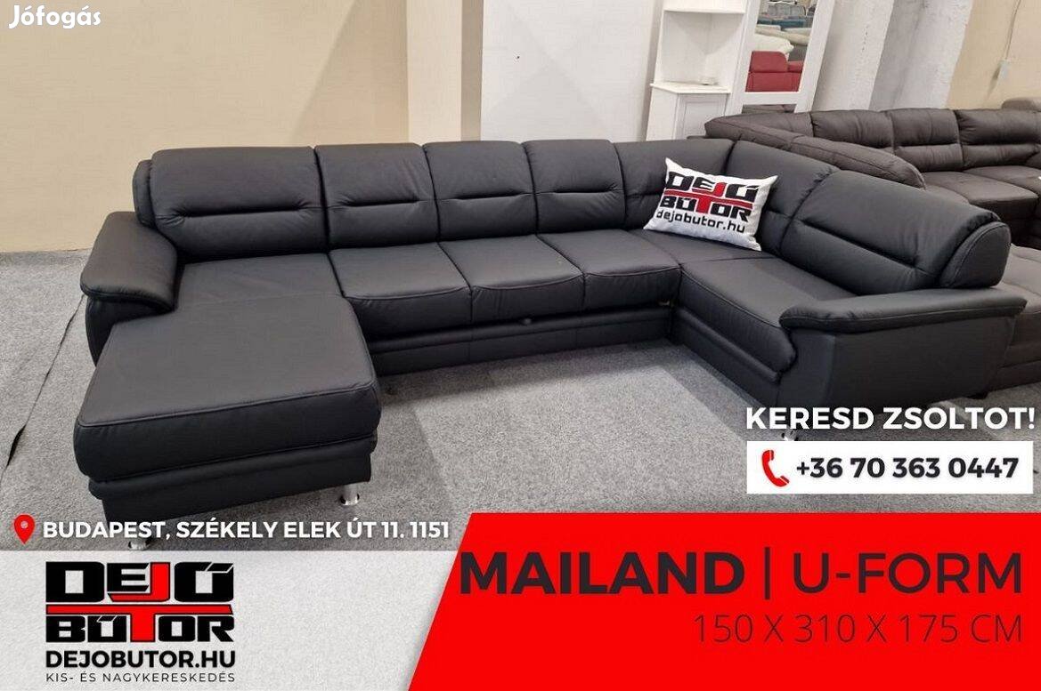 Mailand sarok kanapé ülőgarnitúra 150x310x175 cm ualak valódi bőr