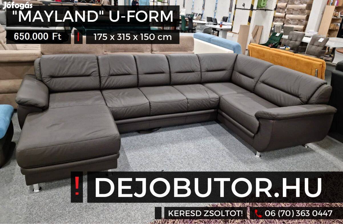 Mailand valódi bőr mokka sarok ülőgarnitúra 230x380x185 cm ualak sarok