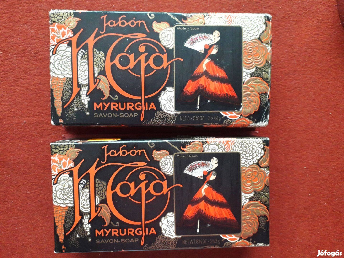Maja szappanos dobozok, spanyol