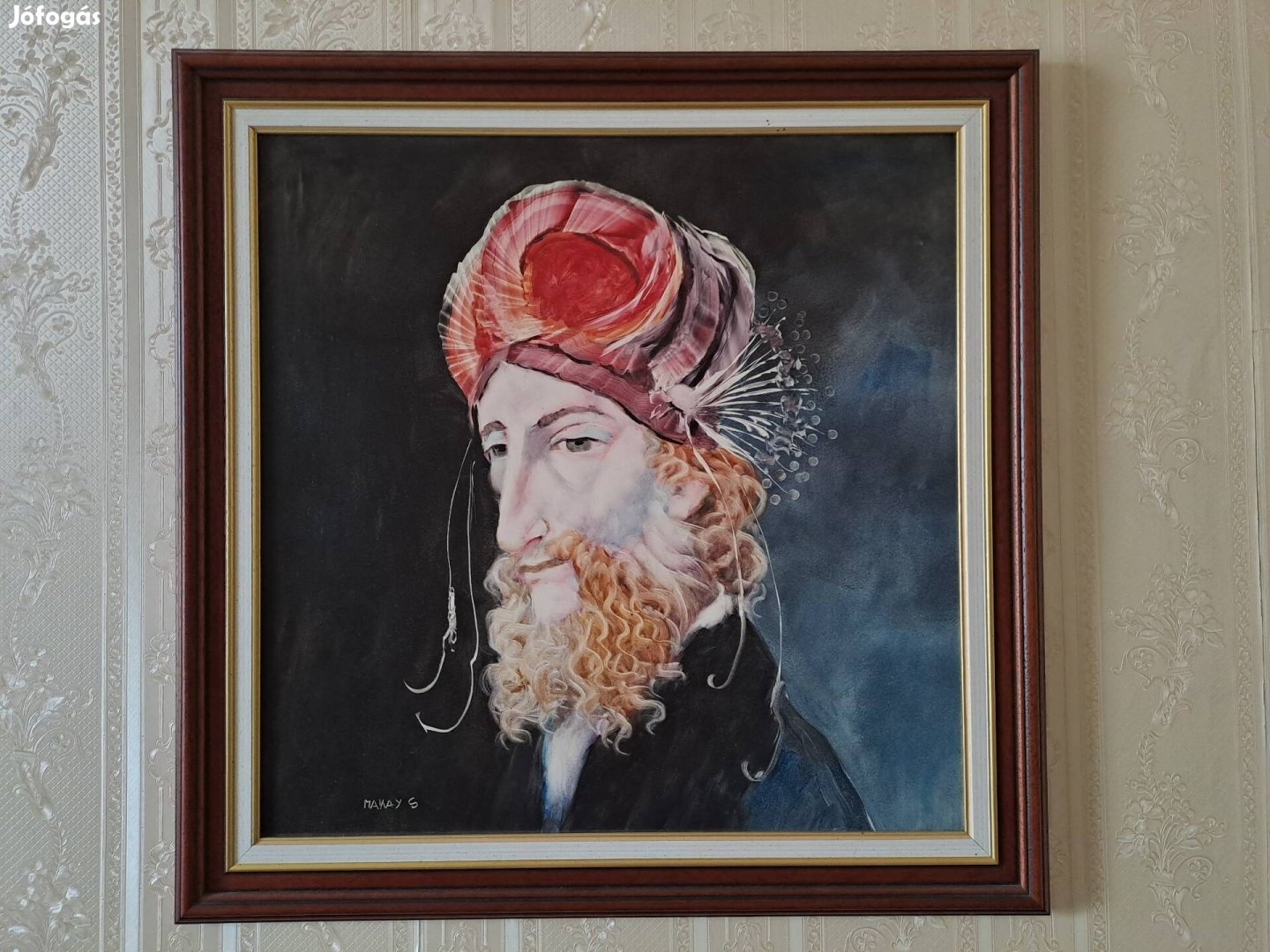 Makay Sándor festmény 45×45 cm kerettel 