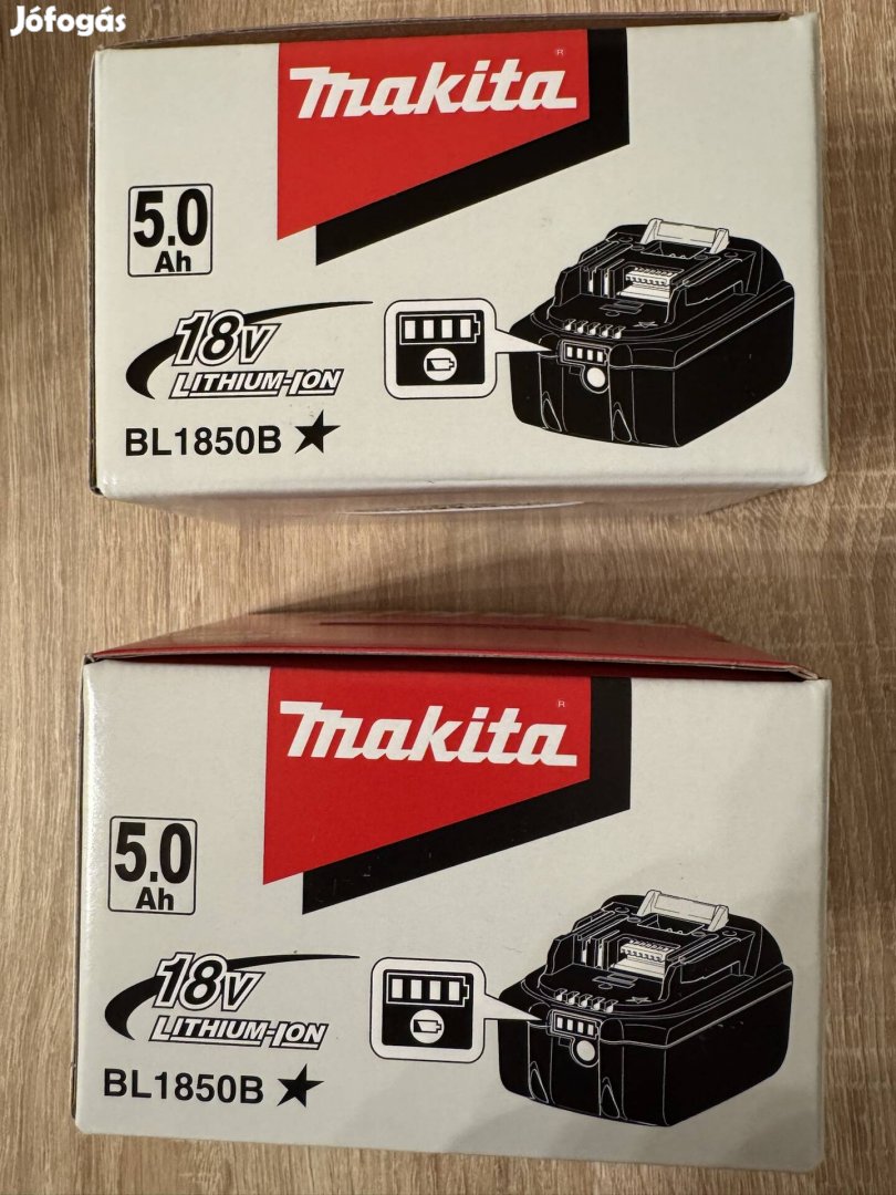 Makita 18 voltos akku BL1850B új 