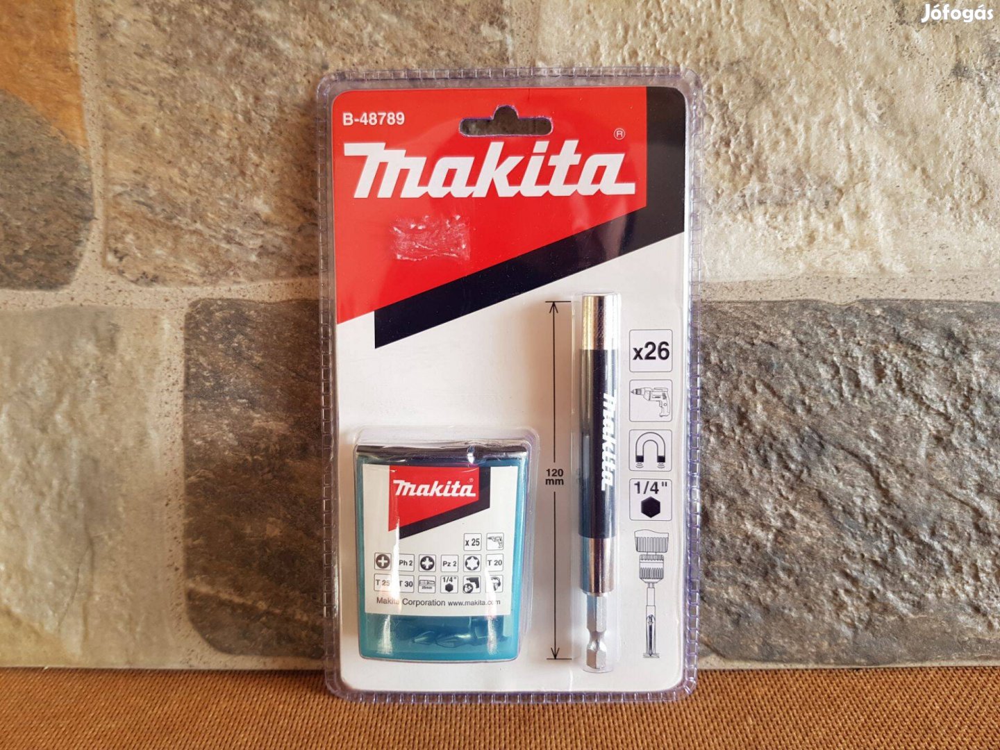 Makita 26 részes Bit készlet 120mm Mágneses Bit Befogó PH, PZ, TX