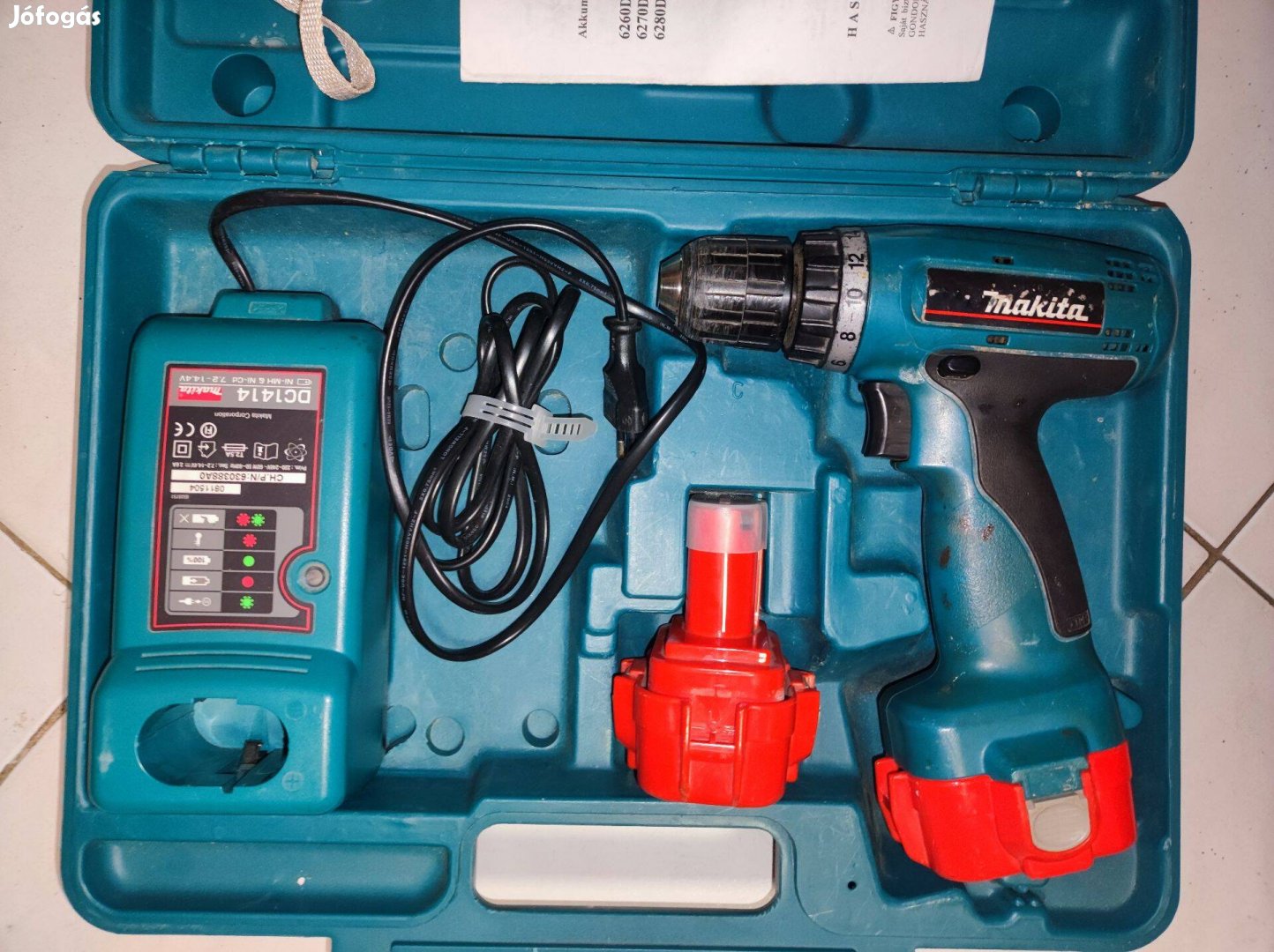 Makita 6260D komletten kofferba, akku hibásan eladó