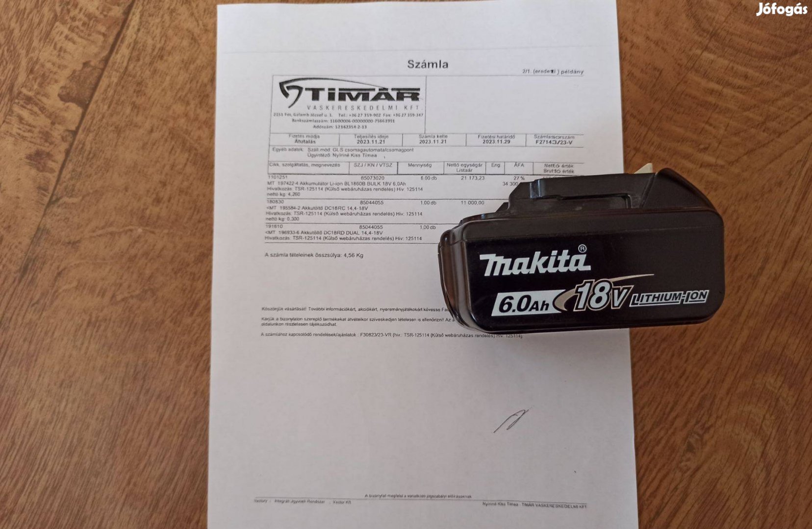 Makita 6ah akkumulátor két hónap garancia