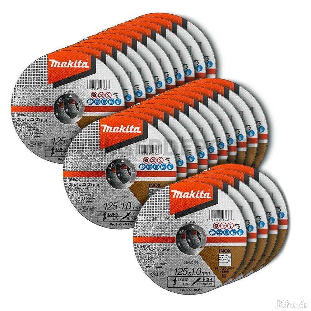 Makita A60U-BF vágótárcsa inoxhoz 125mm 25db (E-03040-25)