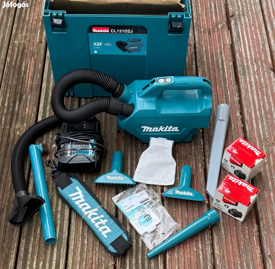 Makita CL121Dzj autós akkus porszívó komplett szett!