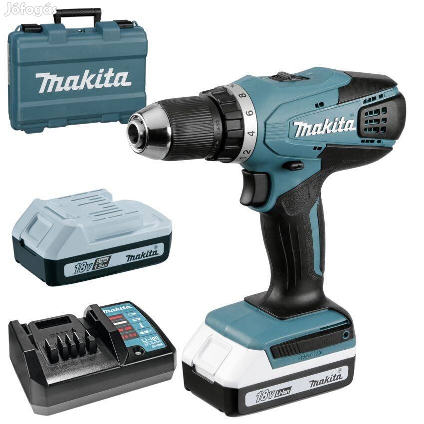 Makita DF457DWE Fúrócsavarozó 18V G típus, 42Nm