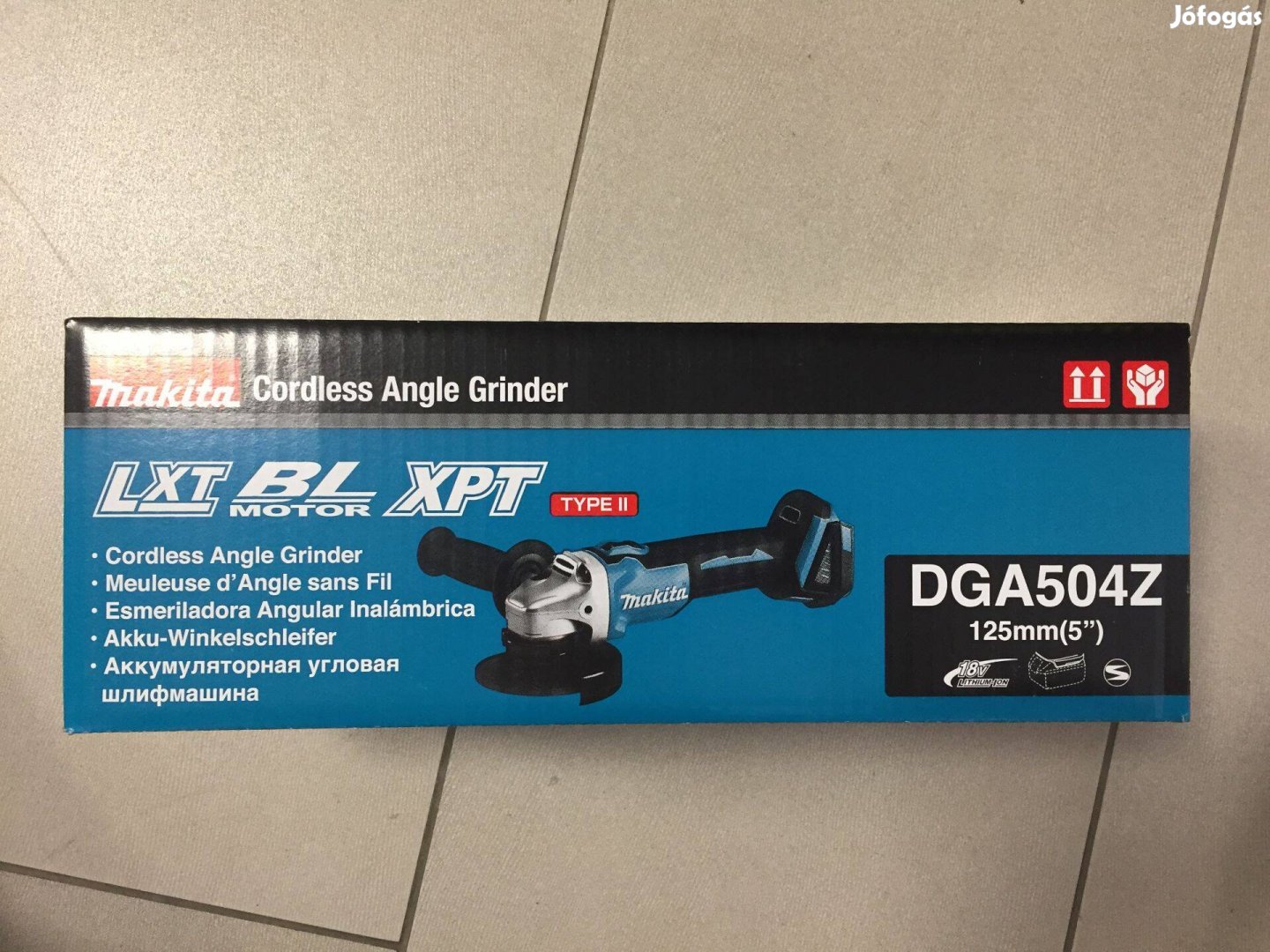 Makita DGA504Z Akkus sarokcsiszoló 125mm 18V (Akku-töltő nélkül)