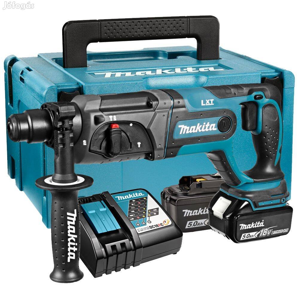 Makita DHR241RTJ Akkus fúró-vésőkalapács (18V/2x5.0Ah) Makpac koffer