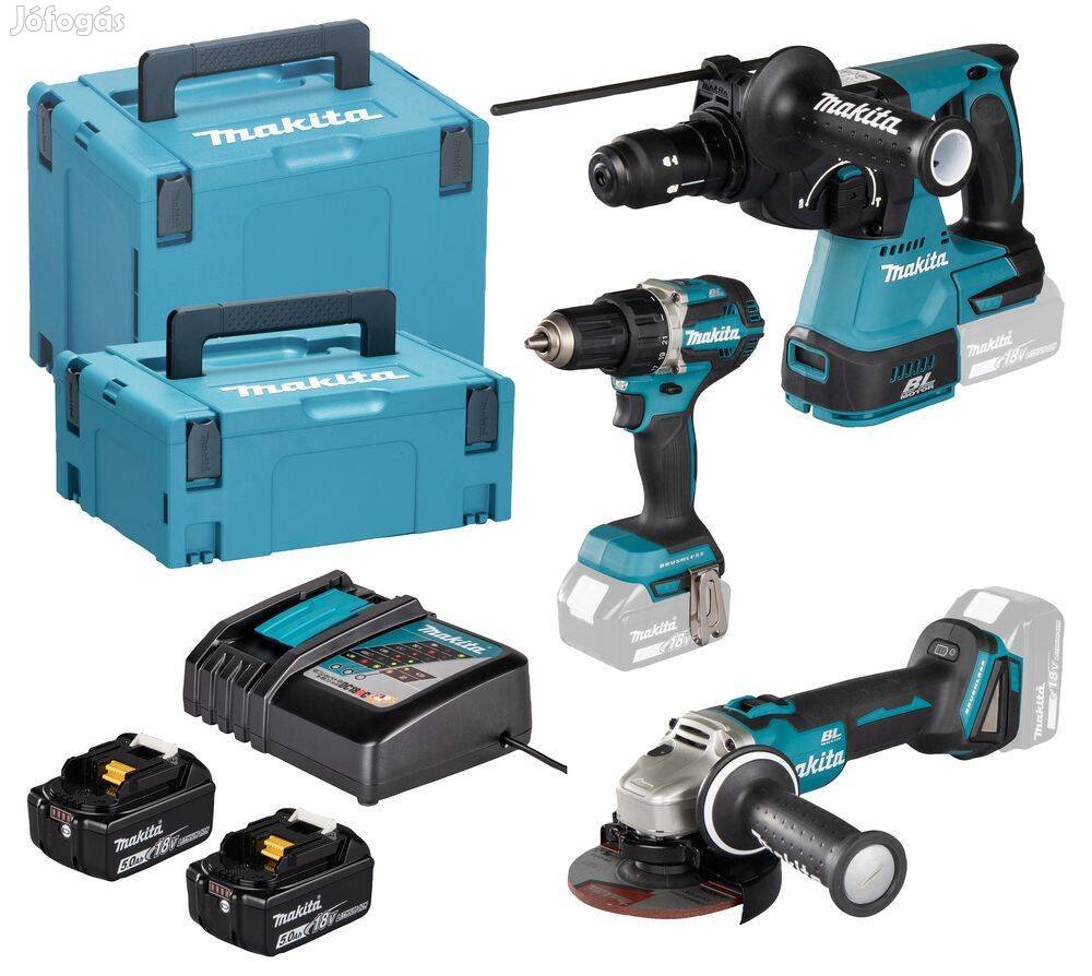 Makita DLX3195Jx1 Akkus szett 18V Li-ion (DDF484+DHR243+DGA504)