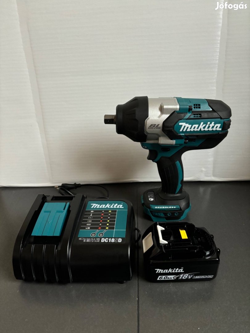 Makita DTW1004Z Akkus szénkefementes ütvecsavarozó szett