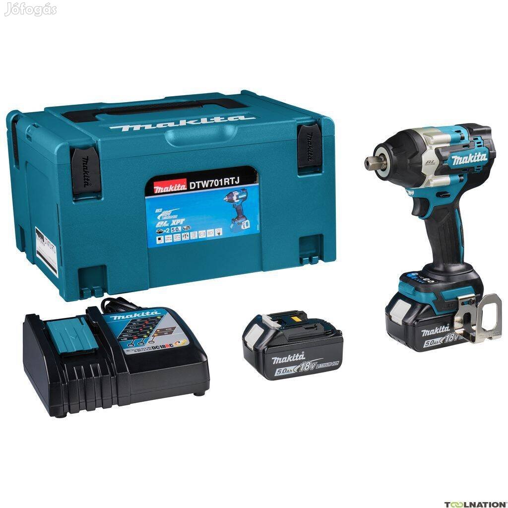 Makita DTW701RTJ Akkus ütvecsavarozó (18V/2x5.0Ah) Makpac kofferben