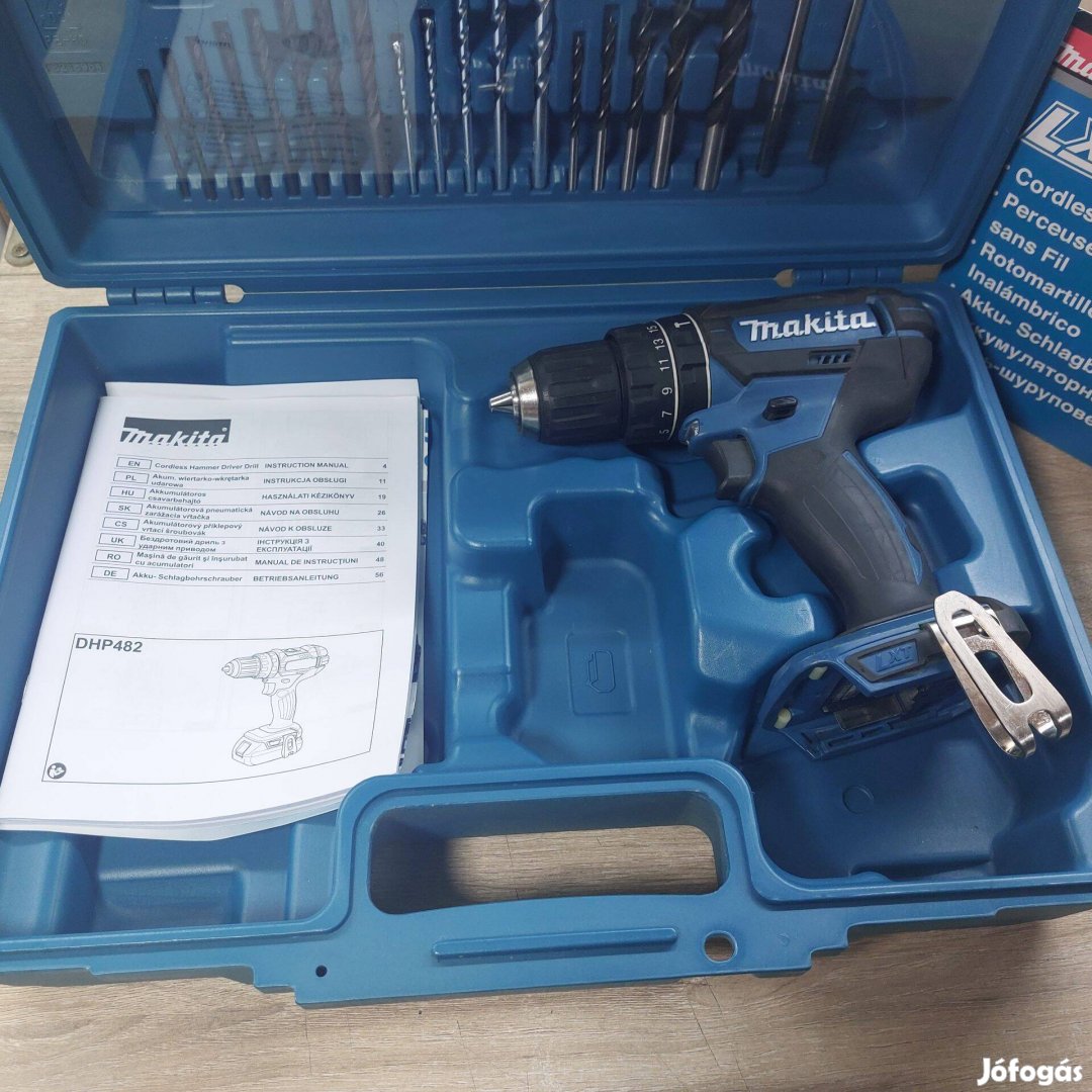 Makita Dhp482Rfx1 Ütvefúró- csavarozógép, 18V Lxt, 62 Nm + Koffer