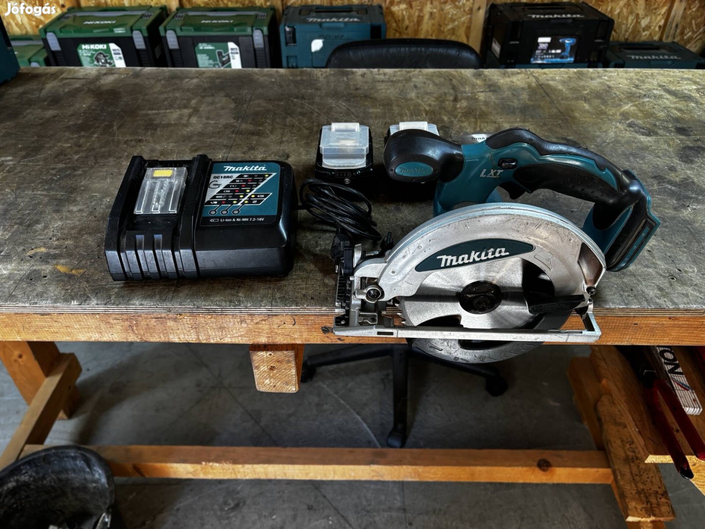 Makita HSS610 akkus körfűrész,koffer,töltő,2db.  akku!