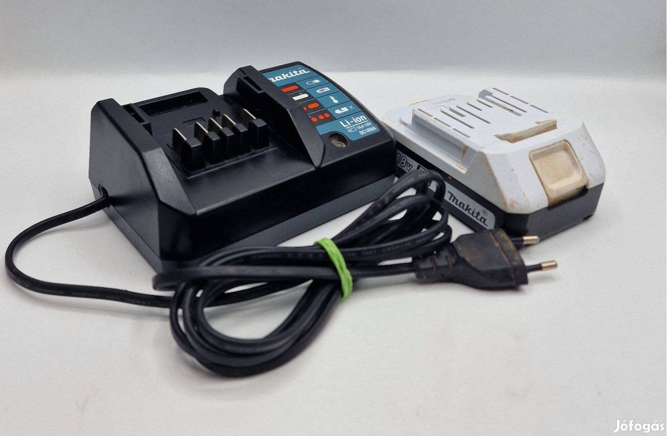 Makita akkumulátor töltő (DC18WA) 18V + Makita akkumulátor (BL1815G)