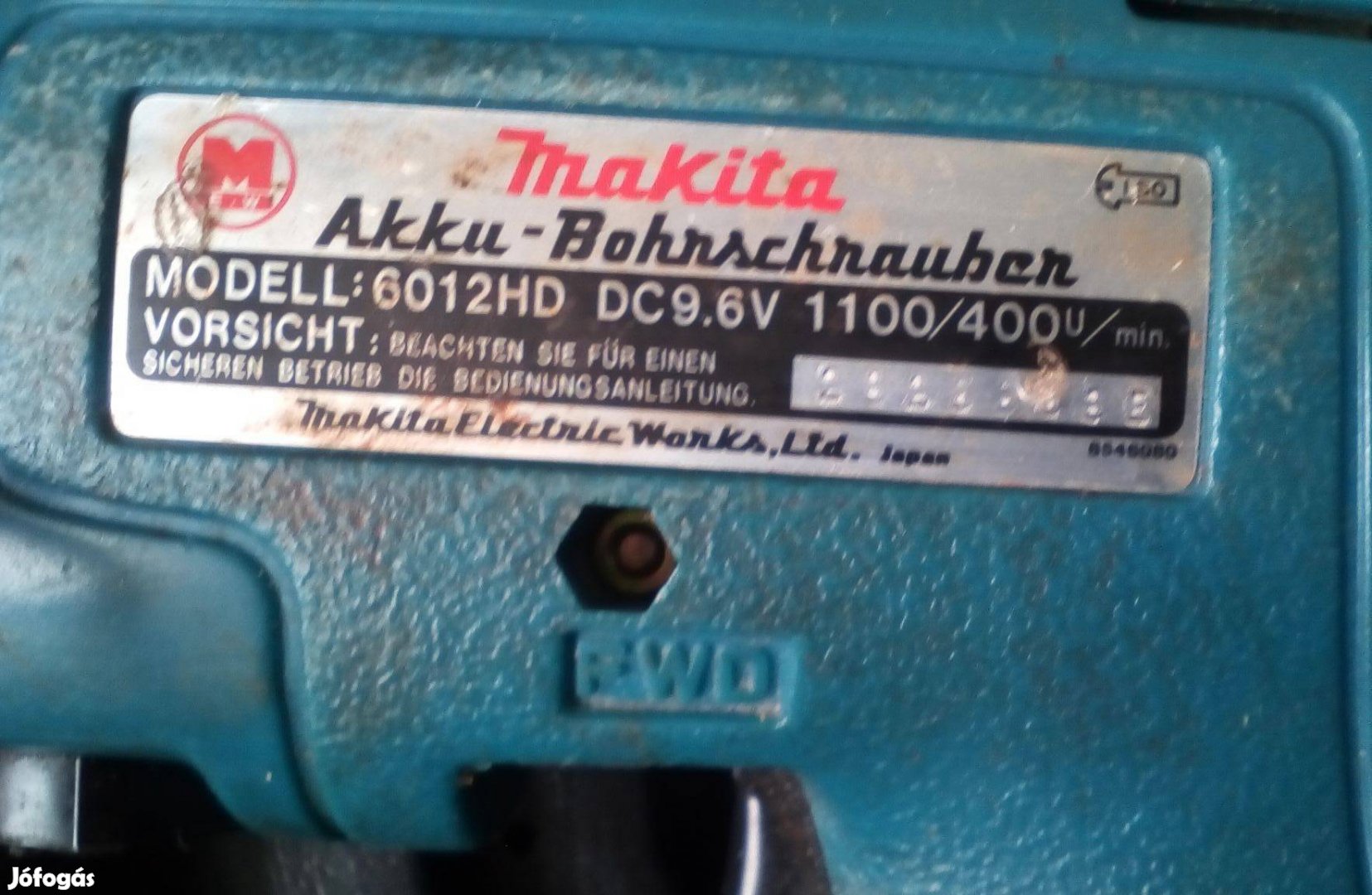 Makita akkumulátoros fúró -csavarbehajtó (6012HD,9,6V,Ni -Cd)!