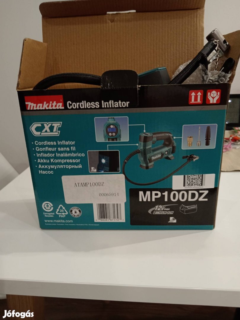 Makita akkus pumpa MP100DZ új. Aksival. 