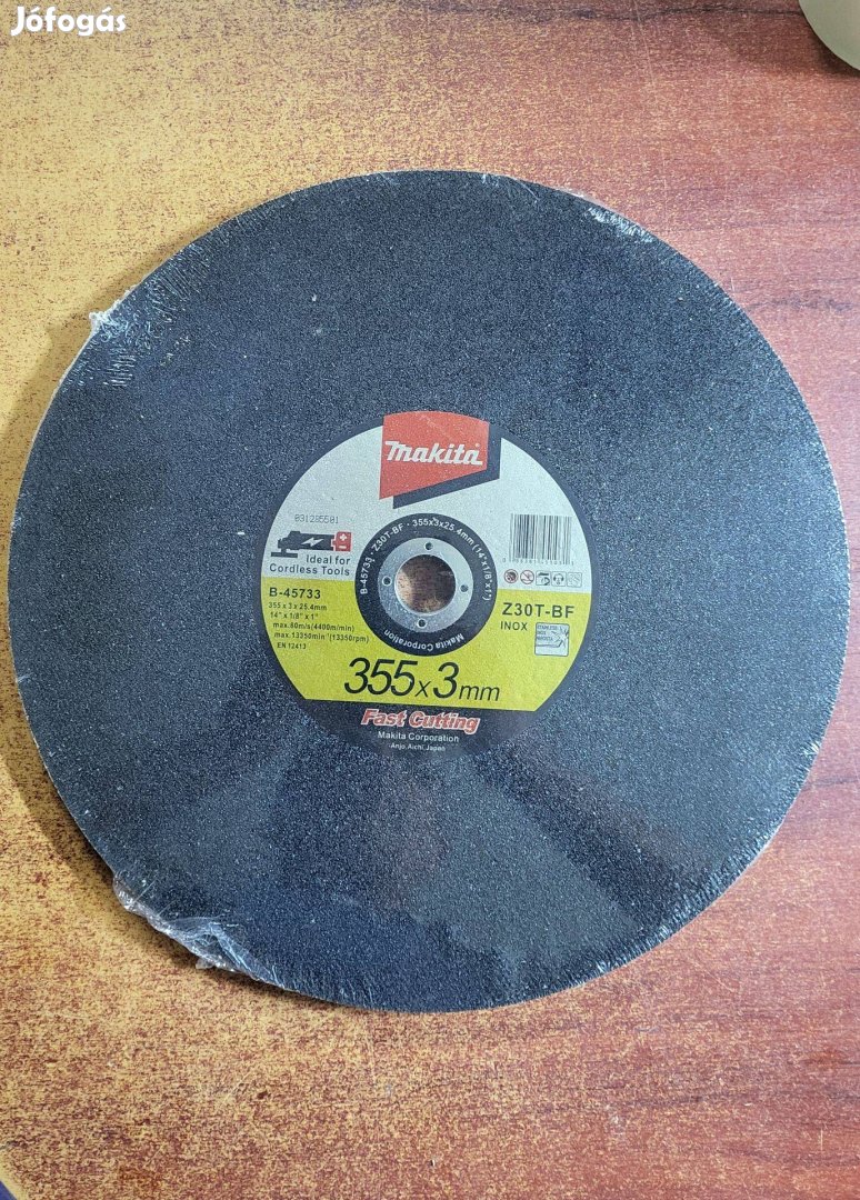 Makita daraboló gyorsdaraboló inox fémvágó korong 355x3x25,4mm