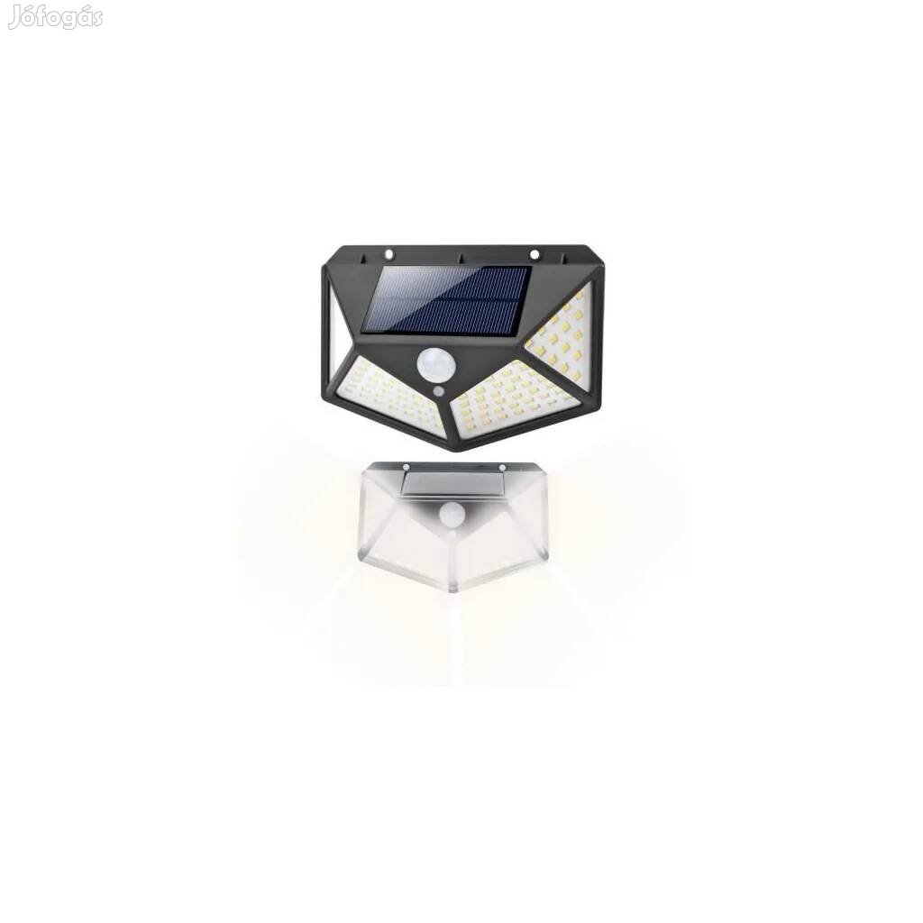 Malatec MT napelemes lámpa 100 LED-del, mozgásérzékelő, falra szerel