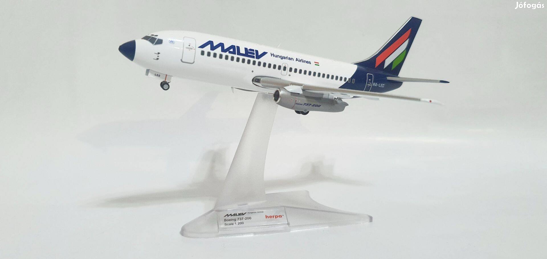 Malév Boeing 737-200 Classic, 1:200 modell Gyűjtői darab eladó