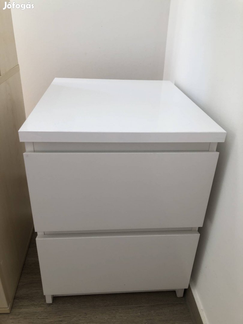 Malm 2-fiókos szekrény, fehér, 40x55 cm