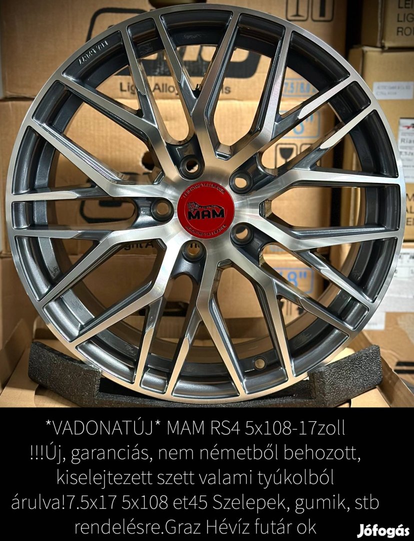 Mam rs4 5x108 17 zoll új alufelnik