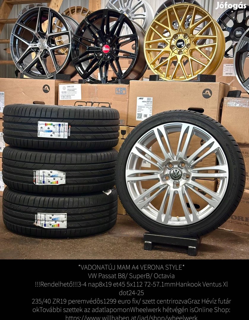 Mam új Verona style alufelnik 235/40 R19 új nyári gumikkal