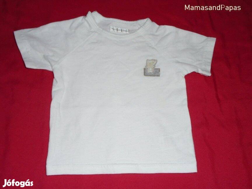 MamasPapas fehér színű póló 3-6 hó méret 68