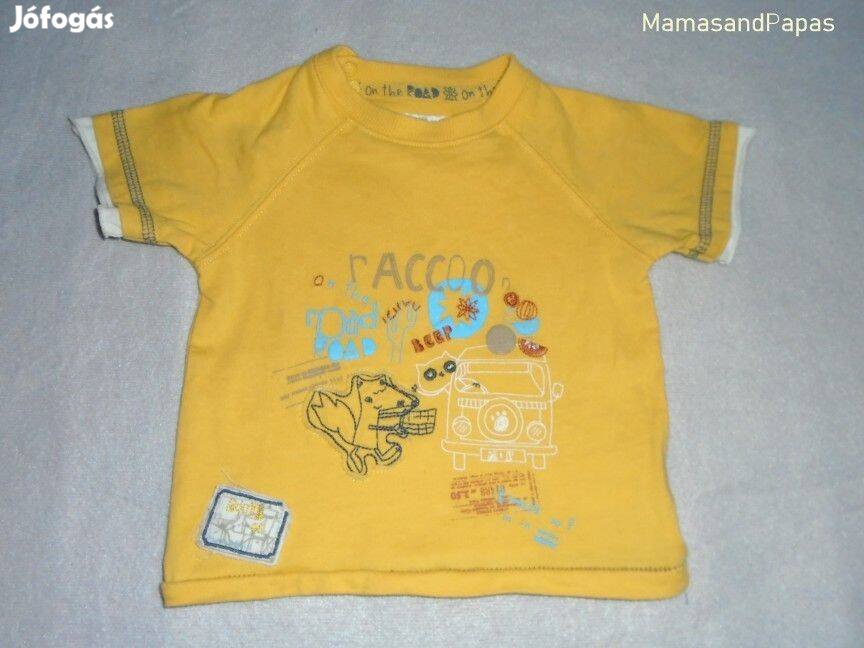 Mamas&Papas mintás sárga póló 6 hó (méret 68)